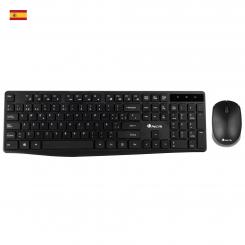 NGS ALLUREKIT teclado + raton inalambrico 2.4ghz 1200dpi optico negro
