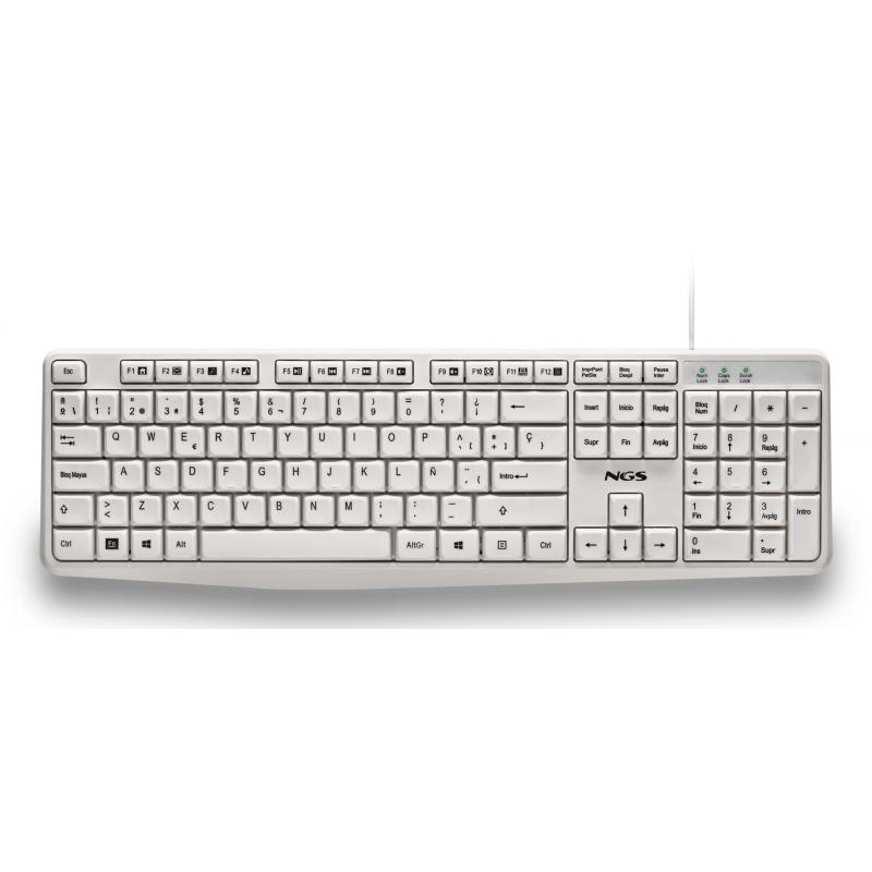 ngs-heritage-teclado-universal-usb-qwerty-espanol-blanco