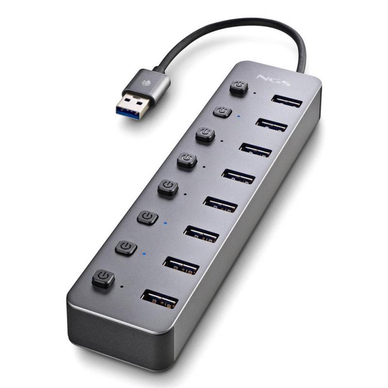 ngs-ihub-8-usb-20-type-a-5000-mbit-s-negro