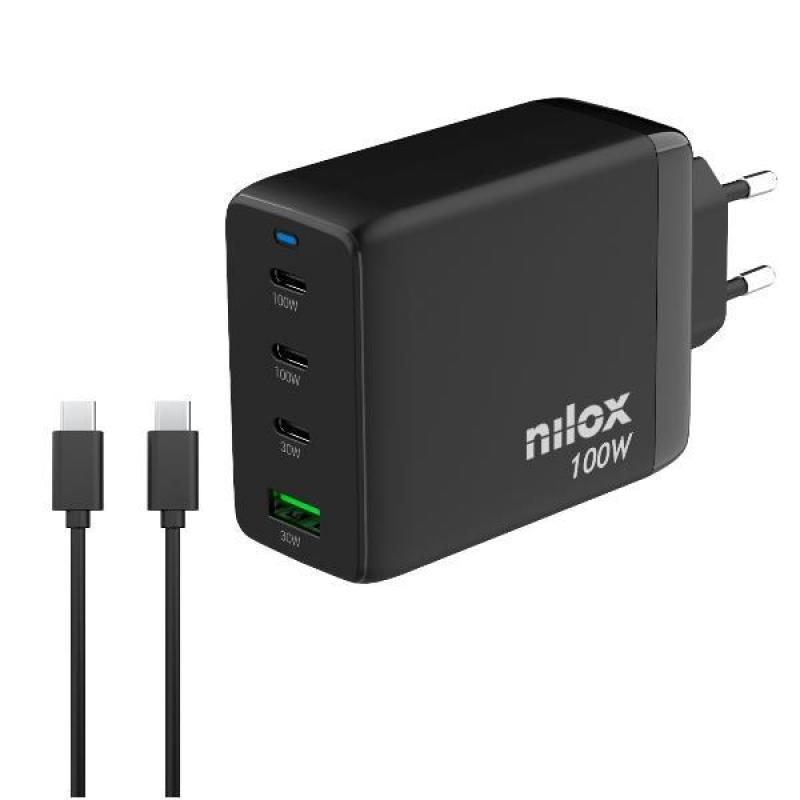 nilox-cargador-universal-gan-100w-4-puert