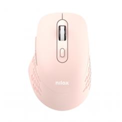 Nilox RATON DUAL WIRELESS 1600 DPI ROSA ratón Oficina Bluetooth + USB Type-A Óptico