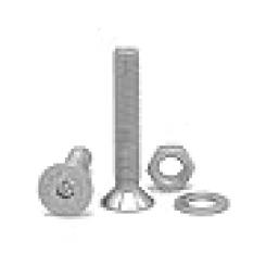 NOLDAR | Tornillos allen con cabeza plana avellanada. Acero inoxidable (AISI 304). Incluye 20 tornillos con 20 tuercas y 20 arandelas (60 piezas)