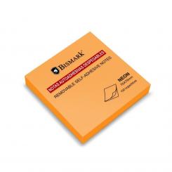 BISMARK Taco Notas Adhesivas Neón naranja 76x76 mm