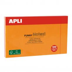 Notes APLI Adhesivas 125X75 Naranja Brillante