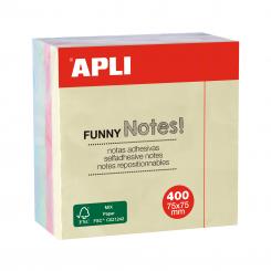 Notes APLI Adhesivas 75X75 Cubo  Pastel