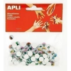 APLI Ojos Móviles 10 mm Colores Pestaña Pack 100 Un.