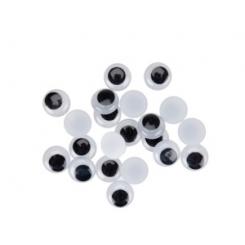 FIXO KIDS Pack 80 ojitos ovalados 6mm negro