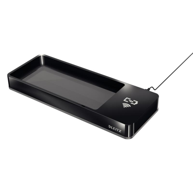 organizador-de-sobremesa-leitz-dual-con-carga-inductiva-negro-antracita