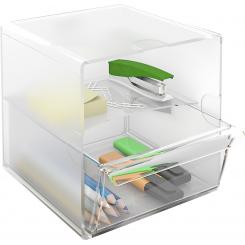 Organizador modular apilable Archicubo Archivo 2000  1 cajón grany 1 compartimento 190x150x150 mm cristal transparente