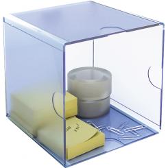 Organizador modular apilable Archicubo Archivo 2000  1 compartimento 150x150x150 mm azul transparente