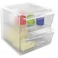organizador-modular-apilable-archicubo-archivo-2000-2-cajones-grandes-190x150x150-mm-cristal-transparente