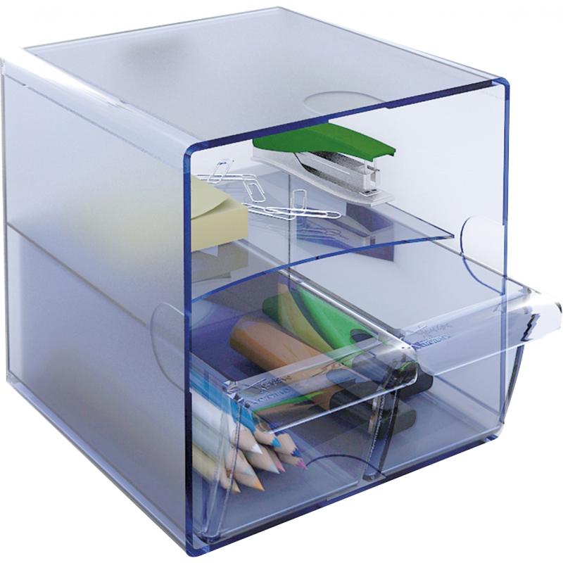 organizador-modular-apilable-archicubo-archivo-2000-2-cajones-pequenos-y-1-compartimento-190x150x150-mm-azul-transparente