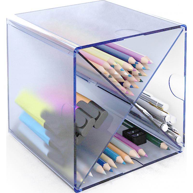 organizador-modular-apilable-archicubo-archivo-2000-4-compartimentos-separados-por-un-divisor-aspa-150x150x150-mm-azul-transparente