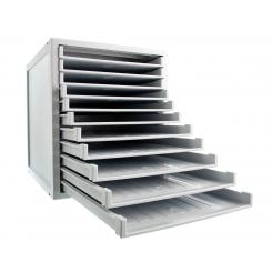 Organizador modular Archisystem Archivo 2000 11 bandejas 22 mm 356x316x362 mm gris
