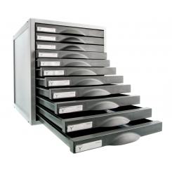 Organizador modular Archisystem Archivo 2000 11 cajones 22 mm 356x316x362 mm grafito