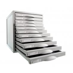 Sistema de organización modular sostenible Archivo 2000 Archisystem con 11 cajones de 22 mm cada uno
Producto 100% reciclado y 100% reciclable
Estructura ampliable y reutilizable gracias a los clips de sujeción incluidos
Tarjetero identificador en cada ca