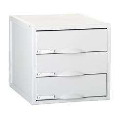 Organizador modular Archisystem Archivo 2000 3 cajones 82 mm 356x316x303 mm gris