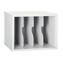 Organizador modular Archisystem Archivo 2000 3 separadores verticales 4 compartimentos 356x474x362 mm gris