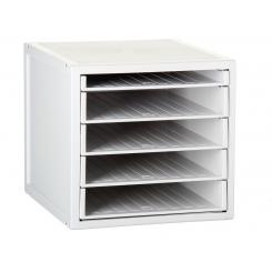 Organizador modular Archisystem Archivo 2000 5 bandejas 22 mm y 52 mm 356x316x303 mm gris