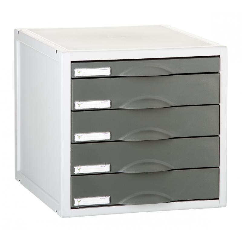 organizador-modular-archisystem-archivo-2000-5-cajones-22-mm-y-52-mm-356x316x303-mm-grafito
