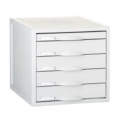 Organizador modular Archisystem Archivo 2000 5 cajones 22 mm y 52 mm 356x316x303 mm gris