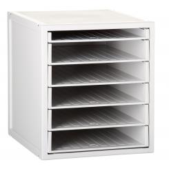 Organizador modular Archisystem Archivo 2000 6 bandejas 22 mm Y 52 mm 356x316x362 mm gris