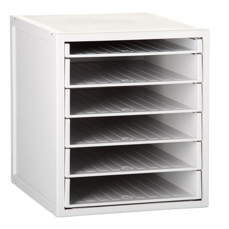 organizador-modular-archisystem-archivo-2000-6-bandejas-22-mm-y-52-mm-356x316x362-mm-gris