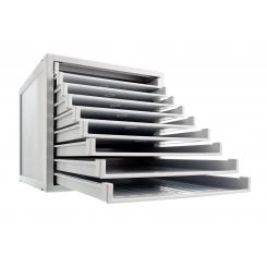 Organizador modular Archisystem Archivo 2000 9 bandejas 22 mm 356x316x303 mm gris