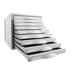 Organizador modular Archisystem Archivo 2000 9 cajones 22 mm 356x316x303 mm gris