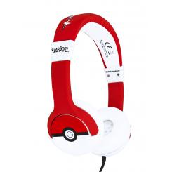 OTL Technologies Pokémon Pokéball Auriculares Alámbrico Diadema Música Negro, Rojo, Blanco