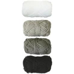 Ovillos Lana Nief.28Gr.Tonos Grises P/4