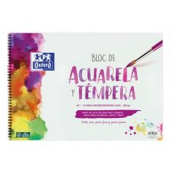 OXFORD Bloc de acuarela T.Dura A3+ 10H.Liso A4 300 grs