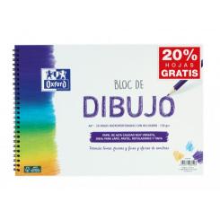 OXFORD Bloc de dibujo  A4+ 20H.Recuadro  130G