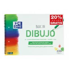 OXFORD Bloc de dibujo  A4+ 20H.Recuadro Taladros 130G