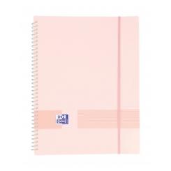 OXFORD Carpeta De Fundas Espiral Live & Go TP A4 con Goma 20 Fundas - Rosa Chicle