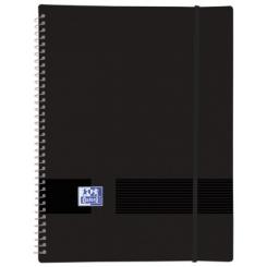 OXFORD Carpeta De Fundas Espiral Live & Go TP A4 con Goma 30 Fundas - Negro