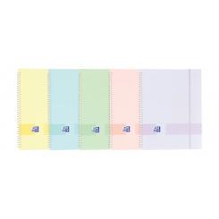 OXFORD Carpeta De Fundas Espiral Live & Go TP A4 con Goma 30 Fundas - Srtd Pastel