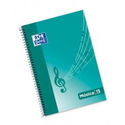 OXFORD Cuaderno De Musica tapa blanda Fº 20H.15 Pent. Intlibreta  2 AZul