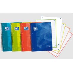 OXFORD Cuaderno espiral Europeanbook 4 1 Sep. Extraible W&E tapa plástico Lagoon A4+ 80H Pautado