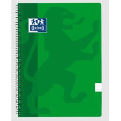 OXFORD Cuaderno Espiral OxfOXFORD Cuadernola Fo 80H Op pautada 3,5/M Tapa polipropileno Verde