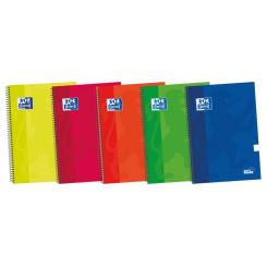 OXFORD Cuaderno Espiral tapa extradura Fº Pauta 2,5/Cm 80H Surtido Vivos