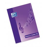 OXFORD Cuaderno Musica y Canto tapa blanda A4 24H.Pent/ 5X5 Sepia