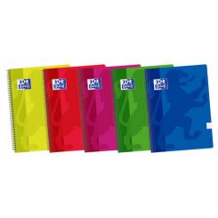 OXFORD Cuadernos tapa plástico 4º 80H.4X4 Srtd 5