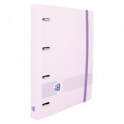 OXFORD Ebinder+ Live & Go Polyf A4+ con  Rec 5 5X5 - Malva Pastel