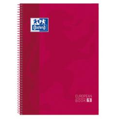 OXFORD Europeanbook 1 tapa extradura A4+  80H.Hztl Rojo