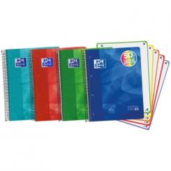 OXFORD Europeanbook 5 tapa plástico A4+ 120H.5X5 Srtd 50% Hojas Gratis