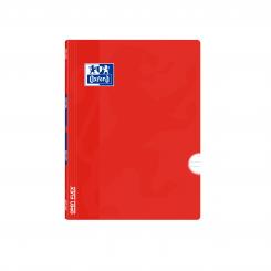 OXFORD Libreta grapada Oxfopfx A5+ 48H 90G pautada 3,5/M Tapa polipropileno Rojo