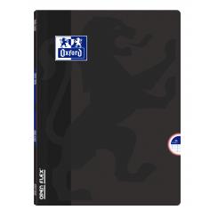 OXFORD Libreta grapada tapa plástico A4 48H.Hztl 2M Preto Openflex