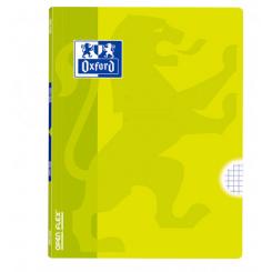 OXFORD Libreta grapada tapa plástico Openflex A4 48H 4X4 - Lima