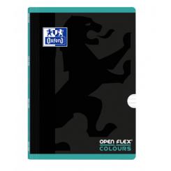OXFORD Libreta grapada tapa plástico Openflex Colours con  Bandas A4 48H Hztl- Ice Mint